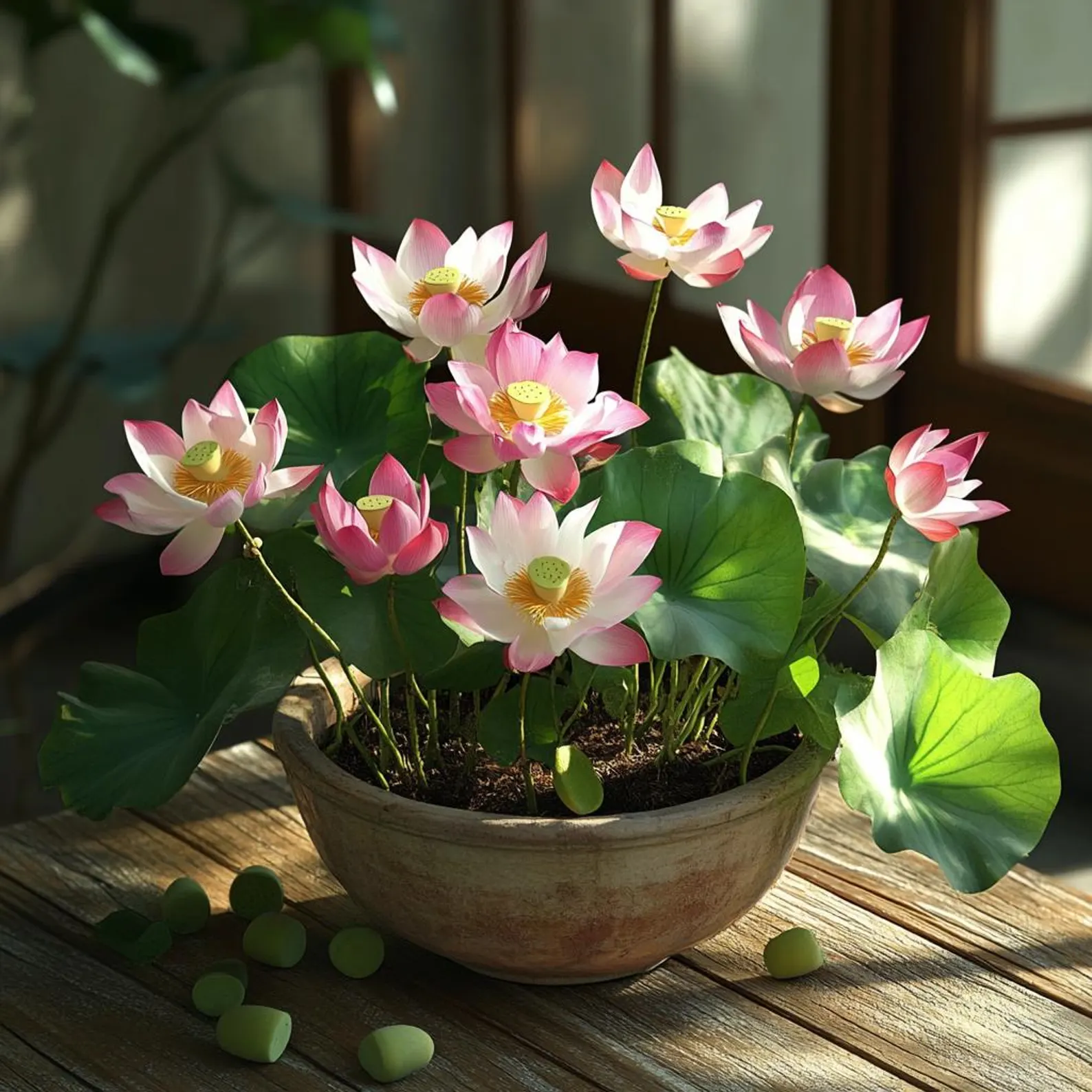 Semințe de Lotus Roz (Nelumbo nucifera) – Floare ornamentală pentru apă și ghiveci