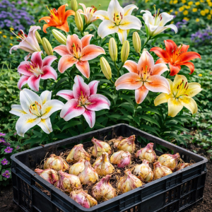 Crini Imperiali Orientali MIX – 100 Bulbi Premium Certificați (Reducere Maximă)