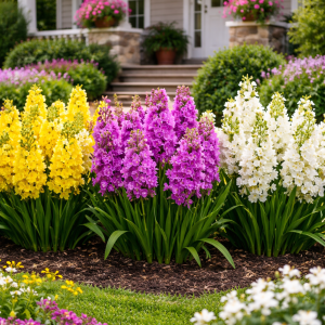 Pachet PREMIUM – 15 Bulbi Tuberoze Mix Premium (Galben, Mov, Alb) – Transport Gratuit