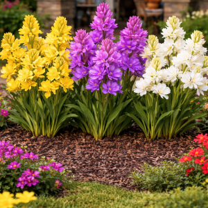 Pachet MAXIM – 30 Bulbi Tuberoze Mix Premium (Galben, Mov, Alb) – Transport Gratuit