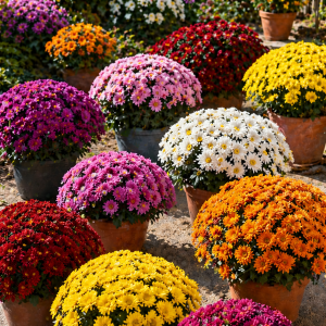 Butași Crizanteme Mix Complet – 20 bucăți (Grădină + Ghiveci) – 199 lei