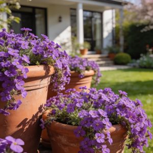 Pachet Aubrieta Mov la Ghiveci – 5 Plante Perene Decorative