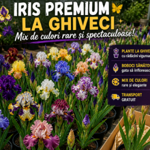 Iris Premium la ghiveci – Pachet 9 bucăți – Mix culori