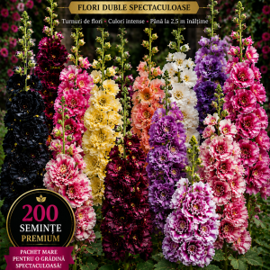 Hollyhock – Nalbă Imperială | 200 semințe| germinare garantata 100%