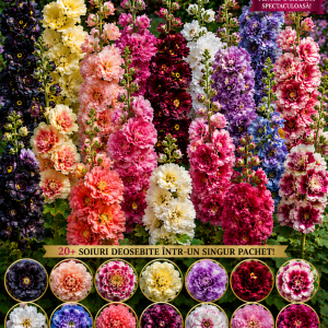 Hollyhock – Nalbă Imperială | 300 semințe| 20 culori