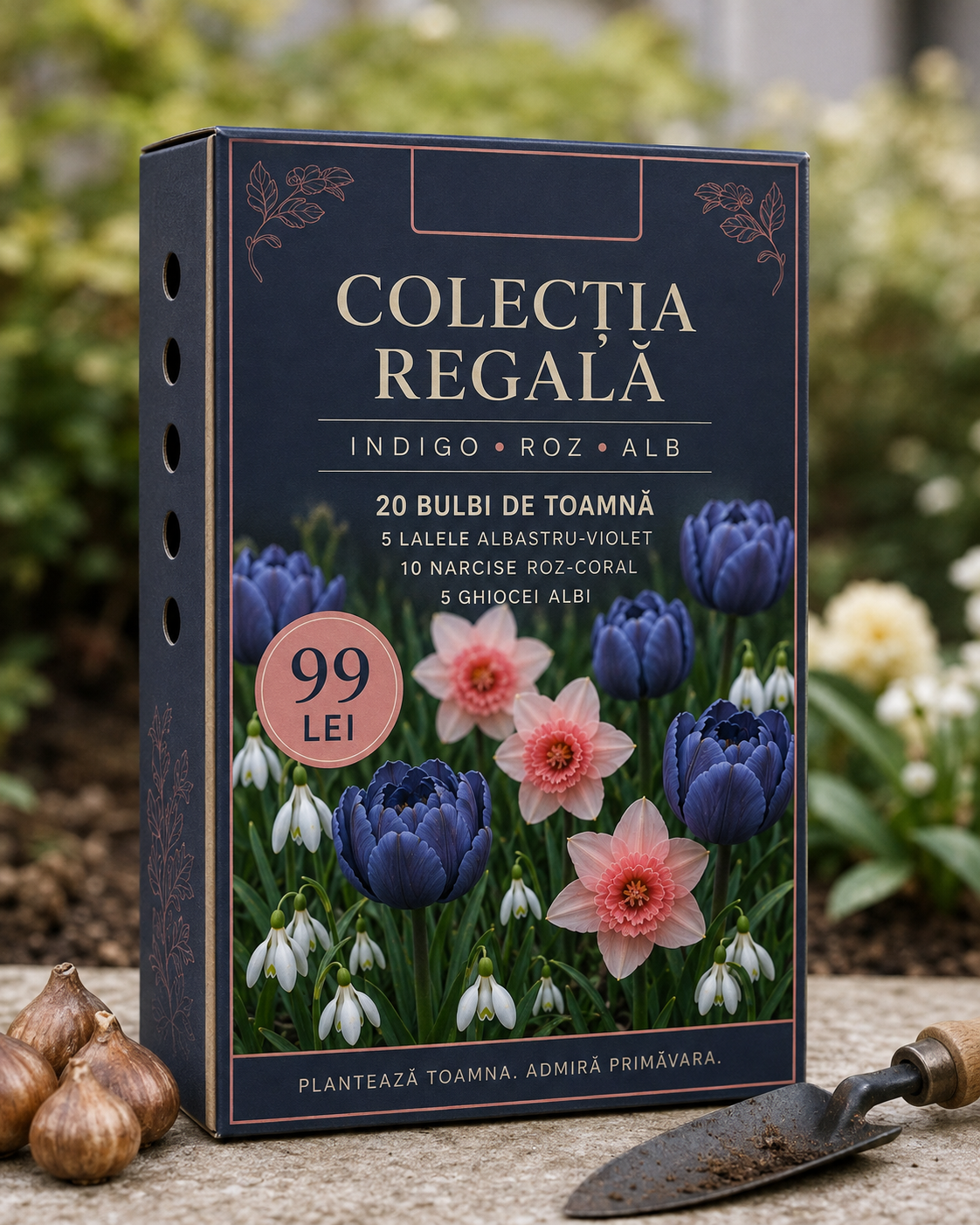 Colecția Regală – Indigo, Roz și Alb | Mix 20|40|60 de bulbi de toamnă - imagine 2