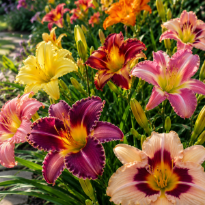Hemerocallis Mix de Culori – Pachet 10 Rizomi – 169 Lei