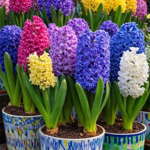 🌸 Bulbi de Zambile Mix – Pachet „Grădină Parfumată”, 50 buc.