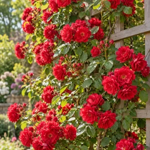 Trandafir Paul’s Scarlet – cățărător, roșu – 1 butaș