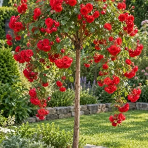 Trandafiri pomisor plangator Red scarlet