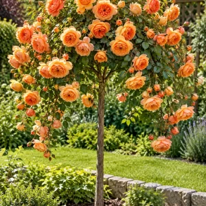 Trandafir pomisor plangator orange