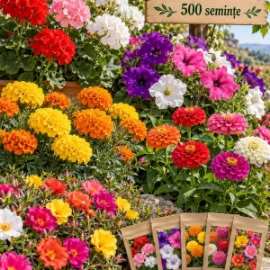 Pachet 5 modele de semințe de flori – 500 semințe, selecție la alegere