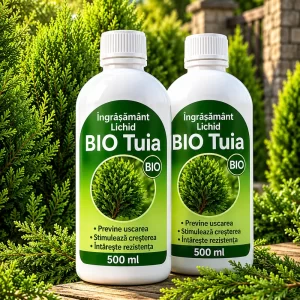 Îngrășământ BIO Tuia și conifere – 2 sticle de 500 ml